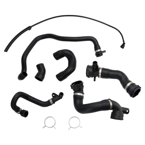 2007-2011 328i Radiator Coolant Water Hose Pipe Kit (7 Hoses) Generic