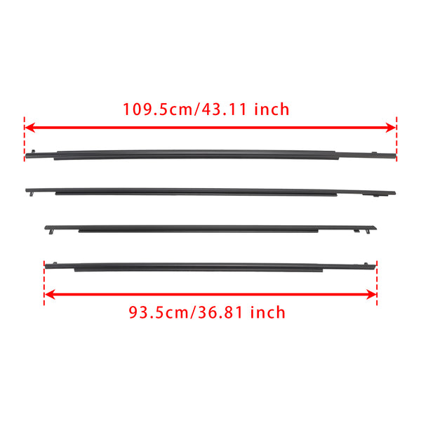 Toyota Prius 2010-2015 4PCS Door Glass Belt Outer Molding Weatherstrip 75710-47021