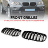 2009-2013 BMW X5 M (E70) Front Bumper Kidney Grille Grill Gloss Black 51137157687 51137305589 Generic