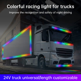 Truck Colorful Streamer Marquee LED Light Strips With Remote Control 2.4m