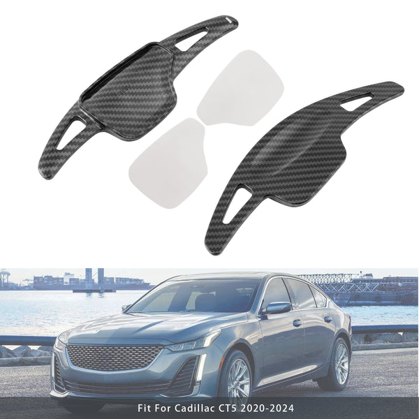 Carbon Look Steering Wheel Paddle Shifter Extension For Cadillac XT4