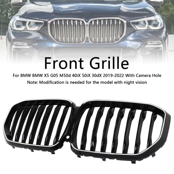 2019-2022 BMW X5 G05 M-Performance Gloss Black Front Kidney Grille 51137454887 Generic