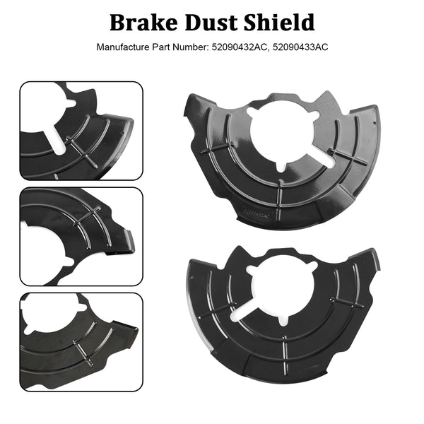 2005-2010 Jeep Grand Cherokee Right+Left Front Brake Dust Shield 52090432AC 52090433AC Generic