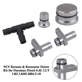 2004.5-2010 Duramax Diesel 6.6L LLY LBZ LMM PCV Reroute & Resonator Delete Kit Generic