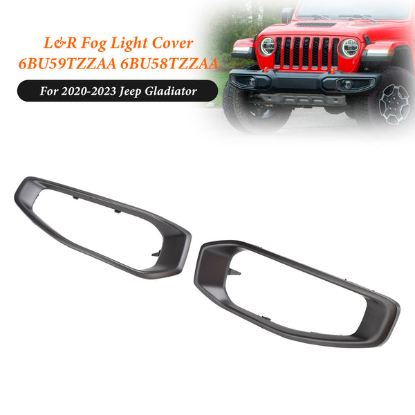 2020-2023 Jeep Gladiator Pair Fog Light Trim 6BU59TZZAA 6BU58TZZAA Generic
