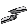 Gloss Black Front Fog Light Grill Covers Fit Audi A3 8V Sedan 2013-2016