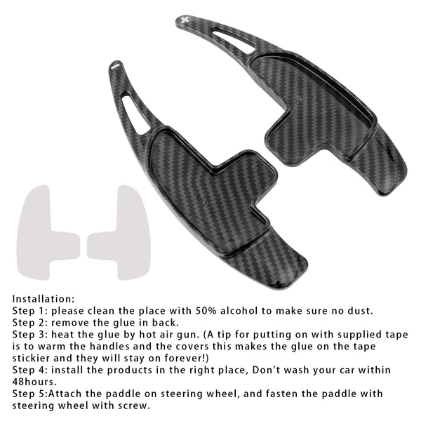 Carbon Look Steering Wheel Paddle Shifter Extension For Mercedes Benz AMG C63