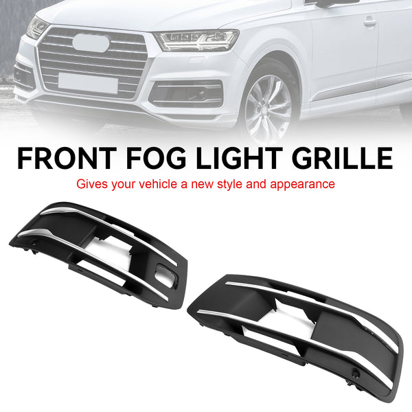 2016-2019 Audi Q7 Front Bumper Cover Fog Light Grille Bezel Insert Grill 4M0807682T4W3 4M0807682AAEFA Generic