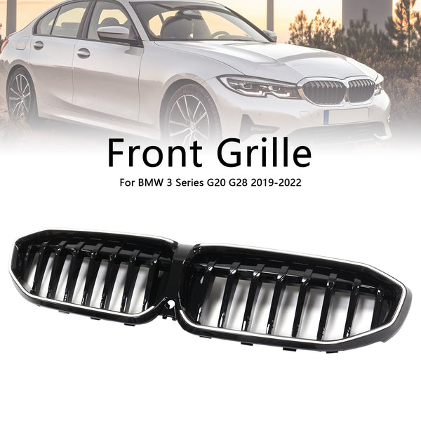 2019-2022 BMW 3 Series G20 Glossy Black Kidney Grille Grill 51138072085 Generic