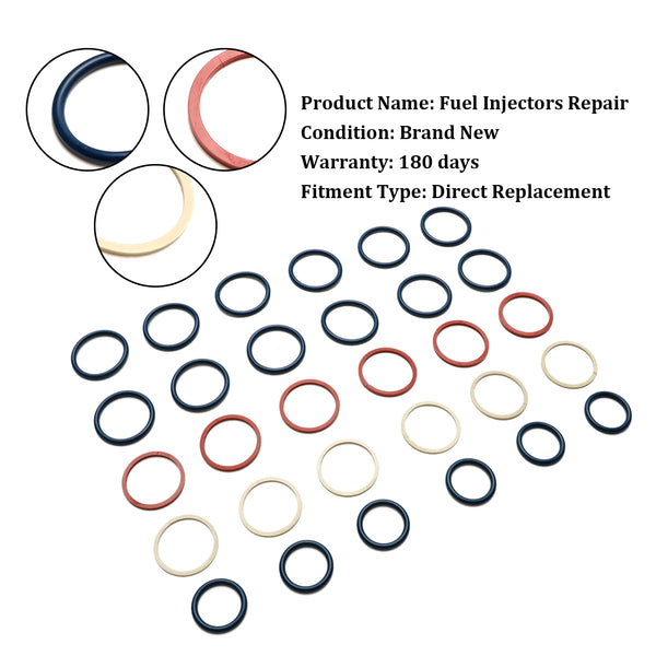 Caterpillar C7 Fit CAT C7 External 6PCS Fuel Injectors Seal O-Ring Kit Generic