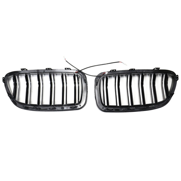 01.2009-10.2016 BMW 5 Series F10 Kidney Bumper Grille Grill Gloss Black 51137203649 51137203650 Generic