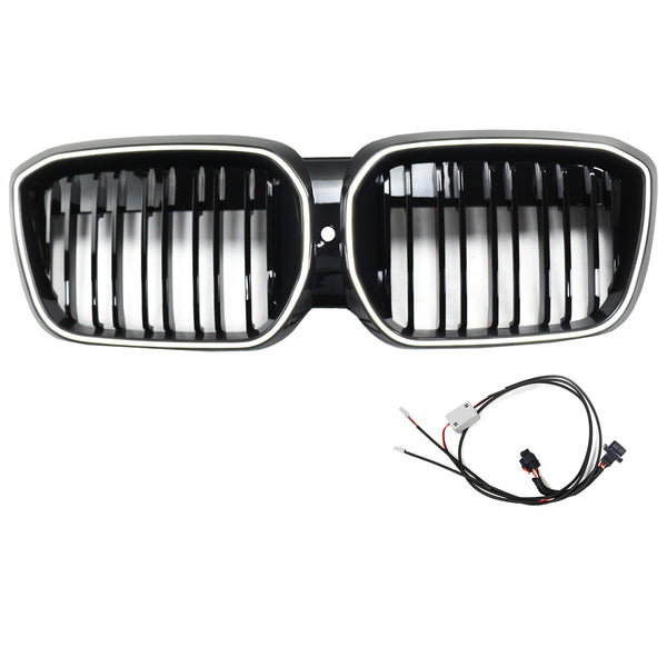 2022-2024 BMW IX3 G08 LCI Double Slat Black Front Kidney Grill Grille Generic