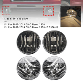 Pair Front Fog Lights Lamps With Bulbs For GMC Sierra 1500 2007-2013