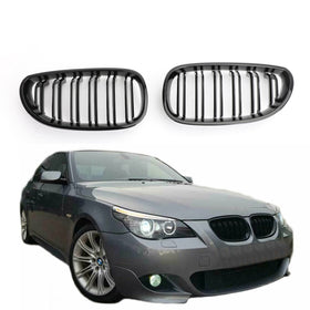 Glossy Black Front Sport Kidney Grille ABS For 2004-2009 BMW E60 E61 M5 520i 530i Generic