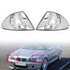 Pair Front Indicator Turn Signal Corner Clear Lights For BMW3 Series E46 99-01 Generic