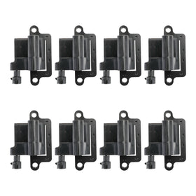 2001-2007 Mercruiser All Models 8 Pack Square Ignition Coil & Spark Plug Wire 12556893 12558693 12570553 Generic