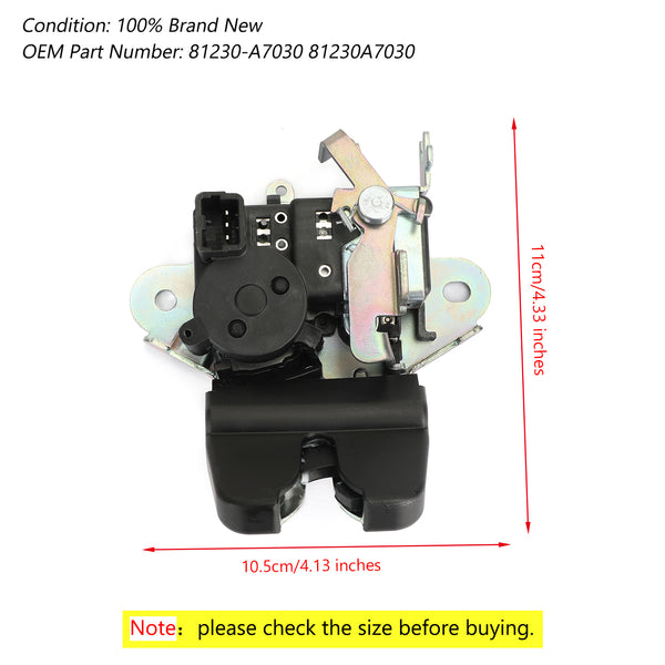 13-18 KIA Forte 2DR 4DR 81230A7030 Trunk LID Lock Latch Release 81230-A7030 Generic