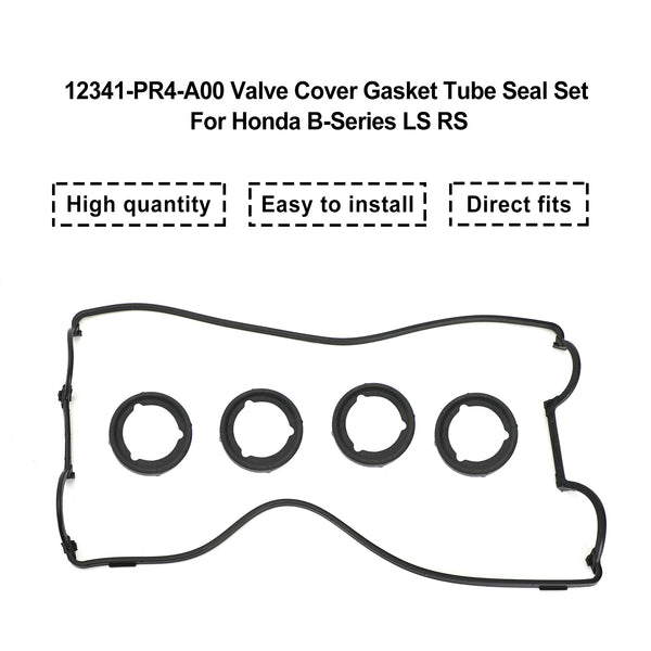 1990-2001 ACURA INTEGRA LS RS Valve Cover Gasket Tube Seal Set 12341-PR4-A00 12342-PT2-000 Generic