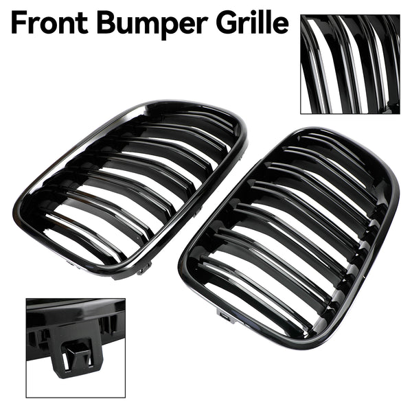 2010-2014 BMW X3 F25 Pre-facelift Gloss Black Front Bumper Kidney Grill 51712297589 51117210725 Generic
