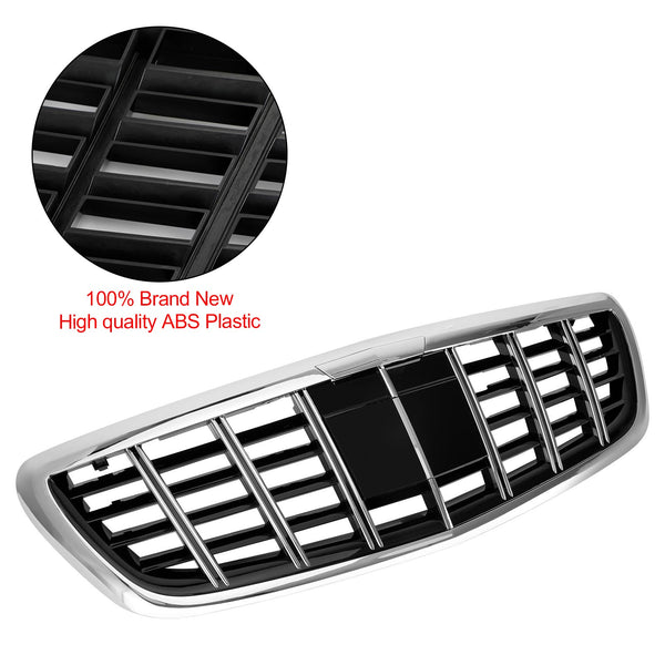 2014-2020 Benz S-Class W222 S680 S400 S450 S500 S550 S560 S580 S600 S650 BRABUS Style Grille Without ACC Chrome Generic