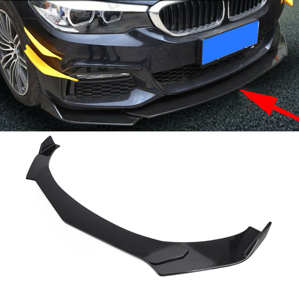 Universal Car Front Bumper Lip Spoiler Diffuser Body Kits + Side Skirt Splitter Generic