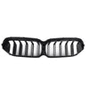 Double Gloss Black Front Grill Grille Fit 2021-2022 BMW 5-Series G30 G31 W/Camera Generic