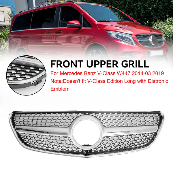 2014-03.2019 Benz W447 V-Class Diamond Front Upper Grille Grill Generic