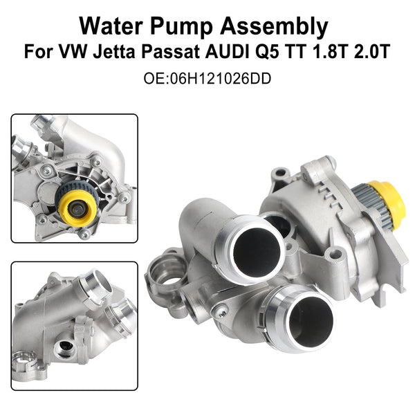 VW Jetta Passat AUDI Q5 TT 1.8T 2.0T Water Pump Assembly 06H121026DD Generic
