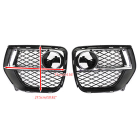 Front Bumper Closed Grid Fog Light Grille Left & Right For BMW X6 2012-2014 Generic