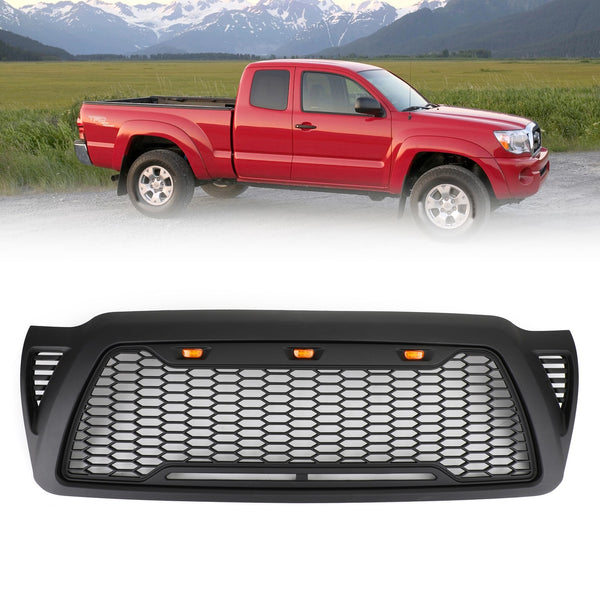 05-11 Toyota Tacoma Front Grille With LED lights Bumper Hood Mesh Grill Generic