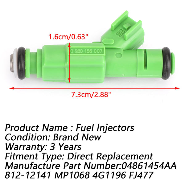 1 PCS Fuel New Flow Matched Injectors Fit Caravan 2001-2007 0280156007 Generic