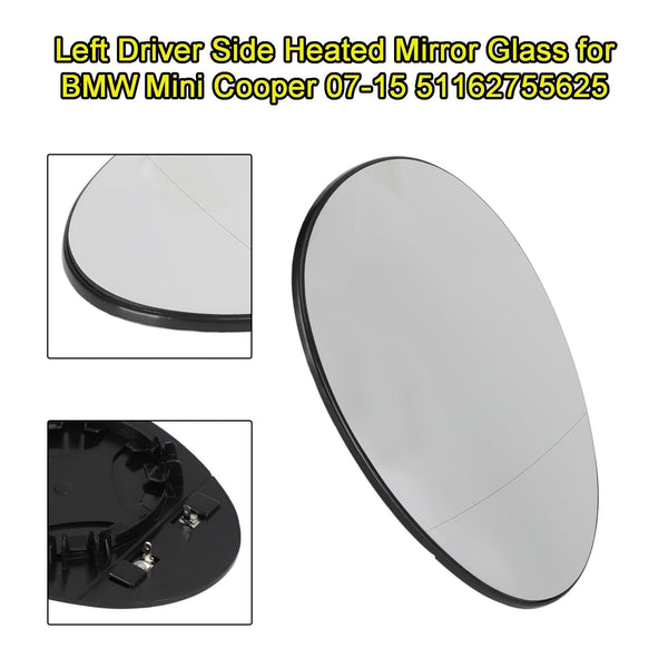 10-15 Mini R58 Coupe Left Driver Side  51162755625 Heated Mirror Glass Generic