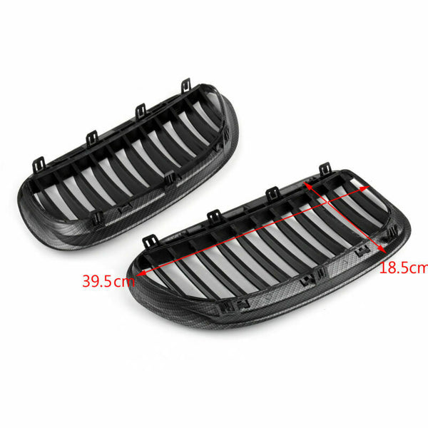 04-10 BMW E63/E64 M6 2 Door Convertible Coupe Front Kidney Grille Carbon Generic