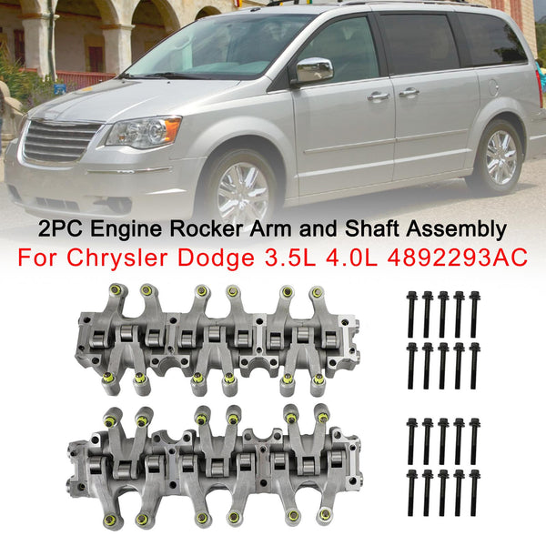 2008-2010 Dodge Grand Caravan V6 4.0L 2PC Engine Rocker Arm and Shaft Assembly 4892293AA/AB/AC Generic