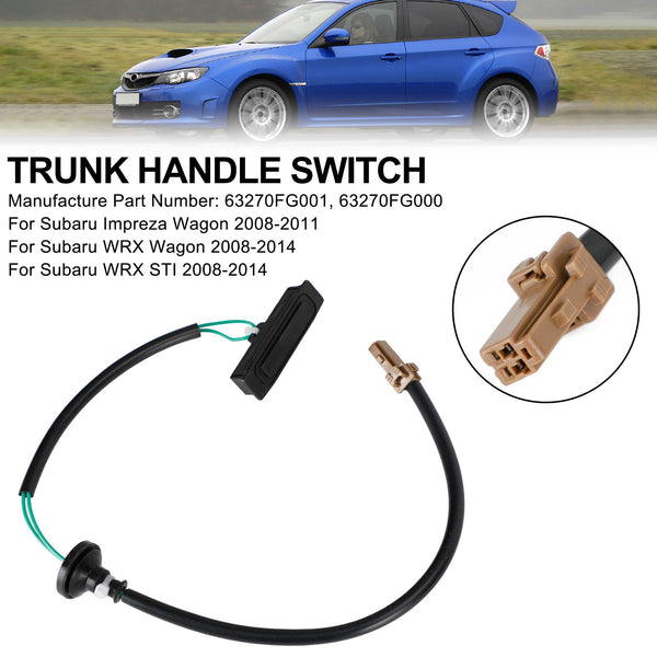 63270FG001 Tailgate Hatch Trunk Handle Switch 63270FG000 Fit Subaru Impreza 2008-2014 Generic