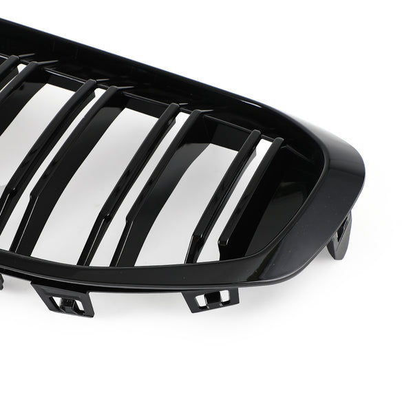 2019-2023 BMW F40 1-Series Gloss Double Black Front Replacement Hood Grille Generic