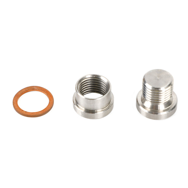 Oxygen Sensor M12 X 1.25 Adapter Spacer Hex Plug Nut Kit Stainless steel Generic