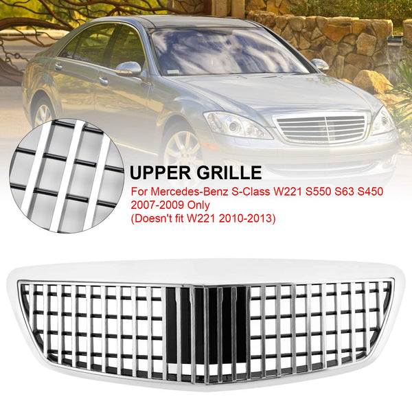 2007-2009 Benz S-Class W221 S550 S63 S450 MayBach Style MB2055869 Grille Grill Chrome Generic