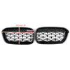 Meteor Black Front Kidney Grille For 2015-2017 BMW 1 Series F20/F21 Generic