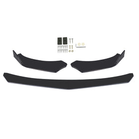 Universal Car Front Bumper Lip Spoiler Diffuser Body Kits + 2.2m Side Skirt Splitter Generic