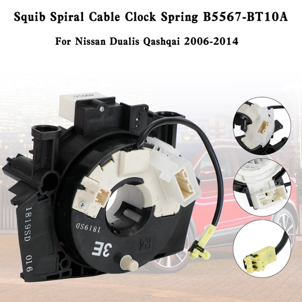 2006-2014 Nissan Dualis Qashqai B5567-BT10A Squib Spiral Cable Clock Spring Generic