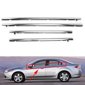 2009-2014 Acura TSX 4x Car Outside Window Weatherstrip Seal Belt Moulding Generic