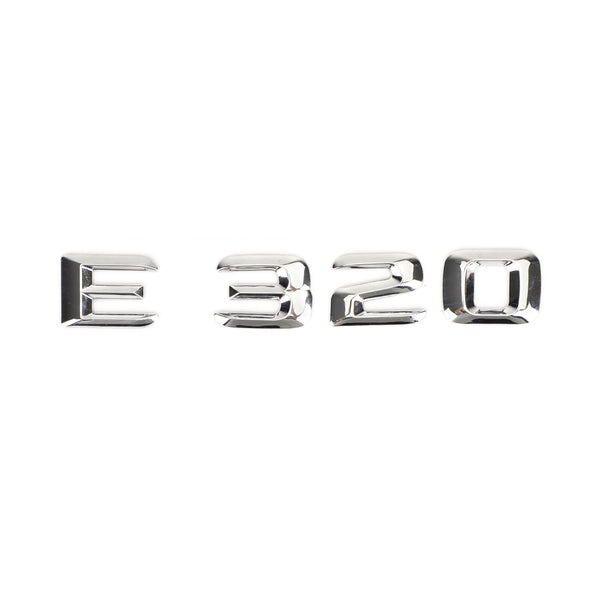 Rear Trunk Emblem Badge Nameplate Decal Letters Numbers Fit Mercedes E320 Chrome Generic