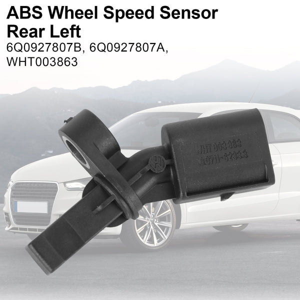 Audi VW Polo Seat Ibiza Skoda ABS Wheel Speed Sensor Rear Left 6Q0927807B Generic