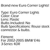 02-05 BMW E46 3-Series 4Dr Euro Corner Lights - Crystal Clear W/ Smoke Trim Generic