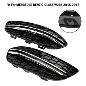 2015-2018 Benz C-Class W205 Base Sedan Honeycomb Front Fog Light Cover 2058850723 MB1038172 Generic