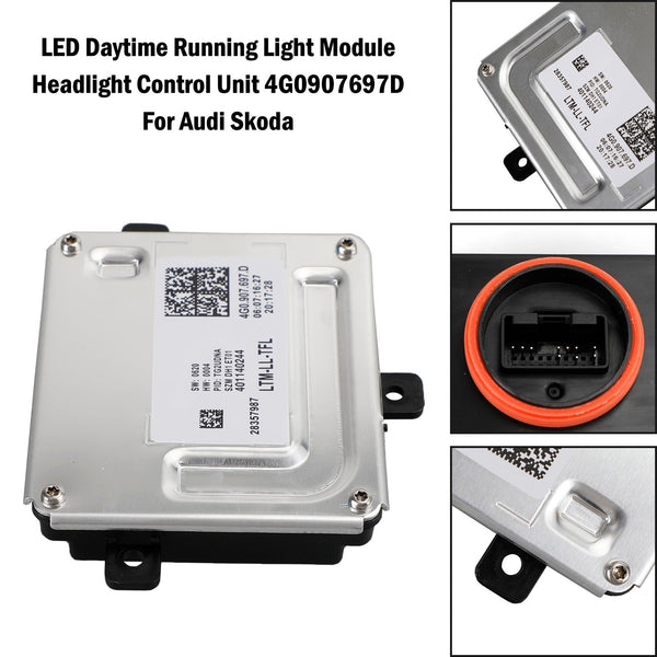 2012-2013 AUDI Q5 LED Daytime Running Light Module Headlight Control Unit 4G0907697D Generic