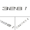 Rear Trunk Nameplate Badge Emblem Numbers Letter Decal 328 i Fit 328i Chrome Generic