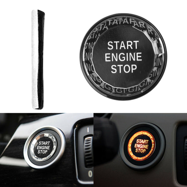 Black Start Stop Engine Button Crystal For BMW E Chassis E90 E92 E93 E64 E46 Generic