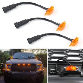 2015-2019 Ford F150 Grille LED Light Replacement 3PCS LED Light For F150 Raptor Style Grille Generic